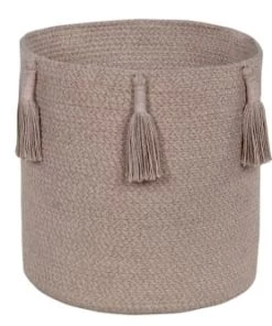 Lorena Canals Boîtes Et Paniers De Rangements Enfant Panier En Coton Beige Ø30x30