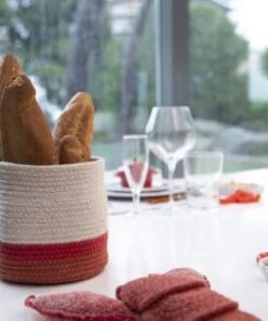 Lorena Canals Boîtes Et Paniers De Rangements Enfant Panier En Coton Blanc 15xØ15 -Coussins enfant Soldes 2022 panier en coton blanc 15xoe15 5