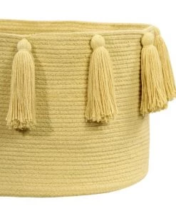Lorena Canals Boîtes Et Paniers De Rangements Enfant Panier En Coton Jaune 30xØ45 -Coussins enfant Soldes 2022 panier en coton jaune 30xoe45 2