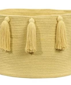 Lorena Canals Boîtes Et Paniers De Rangements Enfant Panier En Coton Jaune 30xØ45