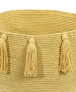 Lorena Canals Boîtes Et Paniers De Rangements Enfant Panier En Coton Jaune 30xØ45 -Coussins enfant Soldes 2022 panier en coton jaune 30xoe45 4