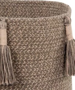 Lorena Canals Boîtes Et Paniers De Rangements Enfant Panier En Coton Marron Ø30x30 -Coussins enfant Soldes 2022 panier en coton marron oe30x30 3