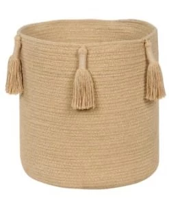 Lorena Canals Boîtes Et Paniers De Rangements Enfant Panier En Coton Marron Ø30x30 -Coussins enfant Soldes 2022 panier en coton marron oe30x30 5