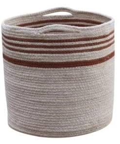 Lorena Canals Boîtes Et Paniers De Rangements Enfant Panier En Coton Marron Ø30x30