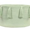 Lorena Canals Boîtes Et Paniers De Rangements Enfant Panier En Coton Vert 30xØ45 -Coussins enfant Soldes 2022 panier en coton vert 30xoe45