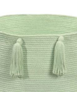 Lorena Canals Boîtes Et Paniers De Rangements Enfant Panier En Coton Vert 30xØ45 -Coussins enfant Soldes 2022 panier en coton vert 30xoe45 4