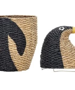 Bloomingville Boîtes Et Paniers De Rangements Enfant Panier Pingouin Herbe De Bankuan H69cm -Coussins enfant Soldes 2022 panier pingouin herbe de bankuan h69cm 2