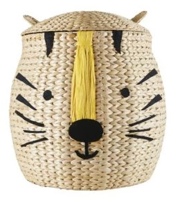 Maisons Du Monde Boîtes Et Paniers De Rangements Enfant Panier Tigre En Jonc De Mer Tressé