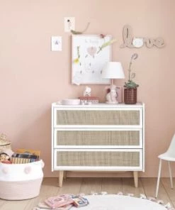 Maisons Du Monde Boîtes Et Paniers De Rangements Enfant Panier Tressé Rose Et Blanc à Pompons -Coussins enfant Soldes 2022 panier tresse rose et blanc a pompons 1000 11 6 206646 3