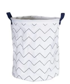 Sauthon Boîtes Et Paniers De Rangements Enfant Panière De Rangement Tissu 31x39x31cm En Coton Blanc