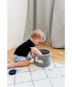 Kindsgut Boîtes Et Paniers De Rangements Enfant Petit Panier De Rangement En Coton Gris -Coussins enfant Soldes 2022 petit panier de rangement en coton gris 2