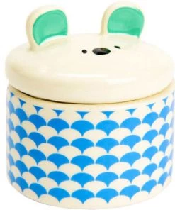 Amadeus Accessoires De Salle De Bain Enfant Petite Boite à Dents De Lait Blanc Et Bleu