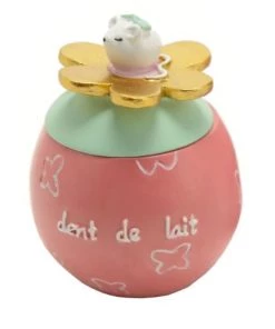 Amadeus Accessoires De Salle De Bain Enfant Petite Boite à Dents De Lait Fleur