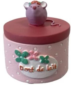 Amadeus Accessoires De Salle De Bain Enfant Petite Boite à Dents De Lait Rose Pastel -Coussins enfant Soldes 2022 petite boite a dents de lait rose pastel 2