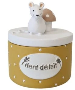 Amadeus Accessoires De Salle De Bain Enfant Petite Boîte Jaune à Dents De Lait -Coussins enfant Soldes 2022 petite boite jaune a dents de lait 2