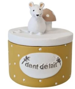 Amadeus Accessoires De Salle De Bain Enfant Petite Boîte Jaune à Dents De Lait