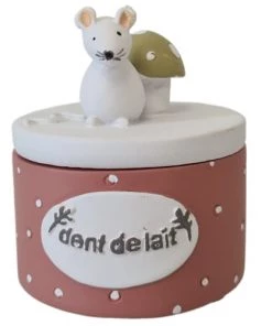 Amadeus Accessoires De Salle De Bain Enfant Petite Boîte Marron à Dents De Lait