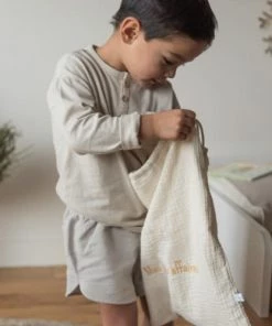 Cocoeko Boîtes Et Paniers De Rangements Enfant Pochon En Coton Bio Imprimé Noisette -Coussins enfant Soldes 2022 pochon en coton bio imprime noisette 2