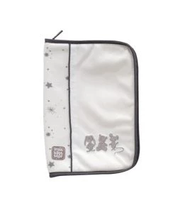 Kinousses Accessoires De Salle De Bain Enfant Protège Carnet De Santé Bébé Blanc Velours