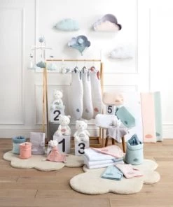 Sauthon Accessoires De Salle De Bain Enfant Protège Carnet De Santé En Coton Bleu -Coussins enfant Soldes 2022 protege carnet de sante en coton bleu 3