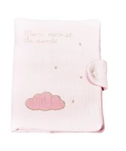 Sauthon Accessoires De Salle De Bain Enfant Protège Carnet De Santé En Coton Rose