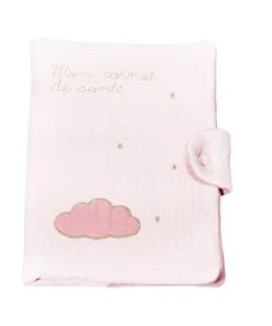 Sauthon Accessoires De Salle De Bain Enfant Protège Carnet De Santé En Coton Bleu -Coussins enfant Soldes 2022 protege carnet de sante en coton rose