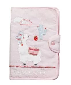 Sauthon Accessoires De Salle De Bain Enfant Protege Carnet De Sante En Coton Rose