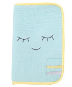 Home Maison Accessoires De Salle De Bain Enfant Protège Carnet De Santé Enfant Demilune Anis/Gris 26x17