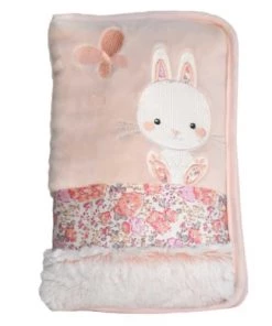 Home Maison Accessoires De Salle De Bain Enfant Protège Carnet De Santé Enfant Lapinou Rose 15x26