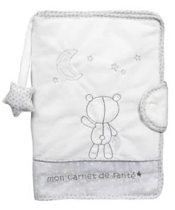Sauthon Accessoires De Salle De Bain Enfant Protège Carnet De Santé Et En Coton Polyurethane Blanc