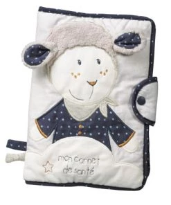 Sauthon Accessoires De Salle De Bain Enfant Protège Carnet De Santé Mouton En Coton Blanc