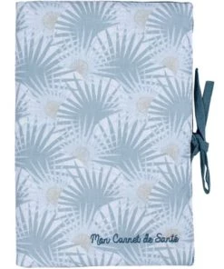 BB & Co Accessoires De Salle De Bain Enfant Protège Carnet De Santé Palmier Céladon