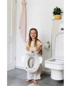 Kindsgut Accessoires De Salle De Bain Enfant Réducteur De Toilette Baleine Pour Enfants Gris Clair -Coussins enfant Soldes 2022 reducteur de toilette baleine pour enfants gris clair 2