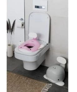 Kindsgut Accessoires De Salle De Bain Enfant Réducteur De Toilette Baleine Pour Enfants Rose Pâle -Coussins enfant Soldes 2022 reducteur de toilette baleine pour enfants rose pale 2