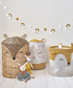 Maisons Du Monde Boîtes Et Paniers De Rangements Enfant Sac De Rangement Enfant Renard Orange, Blanc Et Noir -Coussins enfant Soldes 2022 sac de rangement enfant renard orange blanc et noir 1000 9 29 215484 5