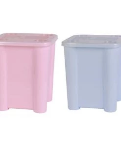 Wadiga Boîtes Et Paniers De Rangements Enfant Set De 2 Boîtes De Rangement Empilables Pour Chambre Enfant - 29x29x33