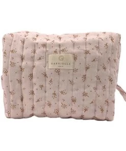 Gabrielle Paris Accessoires De Salle De Bain Enfant Trousse De Toilette En Gaze De Coton Bio à Motifs Rose Clair