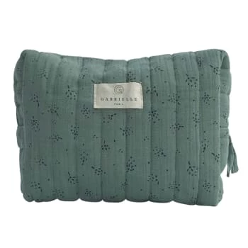 Gabrielle Paris Accessoires De Salle De Bain Enfant Trousse De Toilette En Gaze De Coton Bio à Motifs Vert 7 Gabrielle Paris Accessoires De Salle De Bain Enfant Trousse De Toilette En Gaze De Coton Bio à Motifs Vert – Image 5