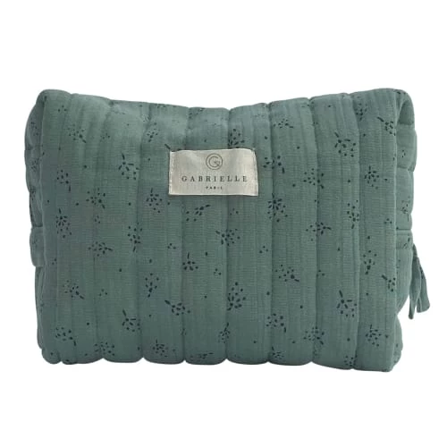 Gabrielle Paris Accessoires De Salle De Bain Enfant Trousse De Toilette En Gaze De Coton Bio à Motifs Vert 3 Gabrielle Paris Accessoires De Salle De Bain Enfant Trousse De Toilette En Gaze De Coton Bio à Motifs Vert