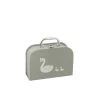 LANADECO Boîtes Et Paniers De Rangements Enfant Valise Cygne En Papier Blanc Et Gris -Coussins enfant Soldes 2022 valise cygne en papier blanc et gris
