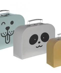 Kindsgut Boîtes Et Paniers De Rangements Enfant Valises En Carton Lot De 3 Tailles Motifs Animaux